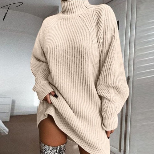 Sweaterkleid Mit Polo Kragen