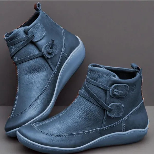 Heidi-Mode | Damen Vintage Casual Kurze Knöchelstiefel