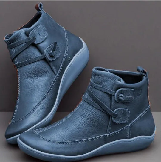 Heidi-Mode | Damen Vintage Casual Kurze Knöchelstiefel