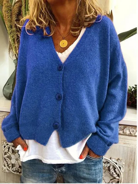 Baumwolljacke mit Knöpfen für Damen