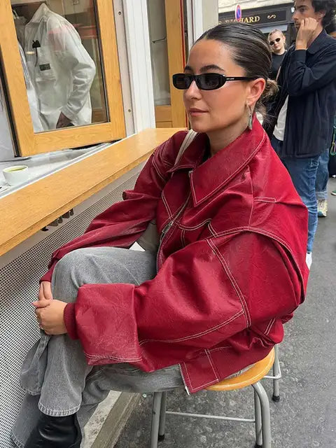 Heidi-Mode | Rote Vintage jacke für Damen