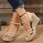 Heidi-Mode - Damen Sandalen mit Keilabsatz