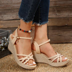 Heidi-Mode - Damen Sandalen mit Keilabsatz