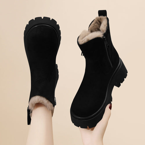 Heidi-Mode | Kunstpelzgefütterte Stiefeletten für Damen – Stylisch & Warm