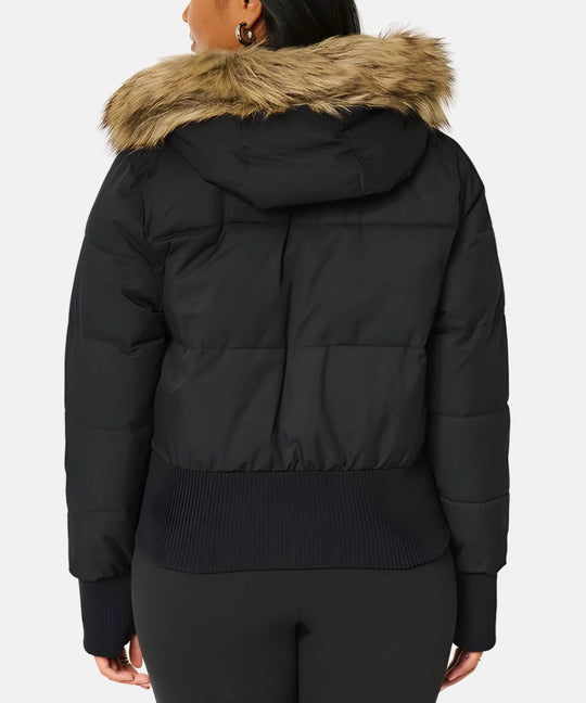 Damen Gesteppt Winterjacke mit Warm & Abnehmbarer Kapuze | Heidi-Mode