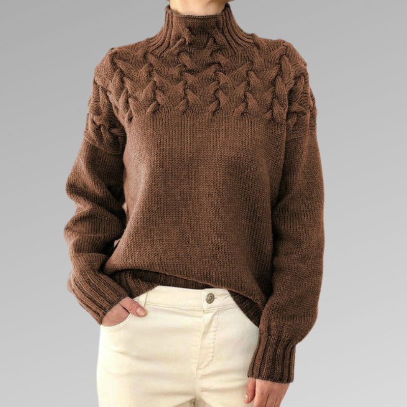 Heidi-Mode | Luxe Kabelstrick Wolle Pullover Für Damen