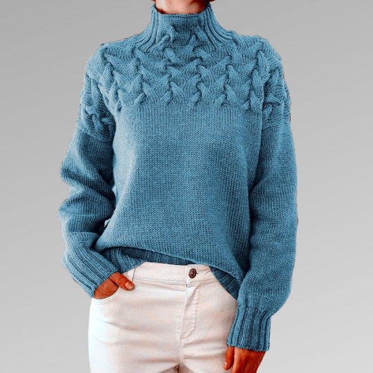 Heidi-Mode | Luxe Kabelstrick Wolle Pullover Für Damen