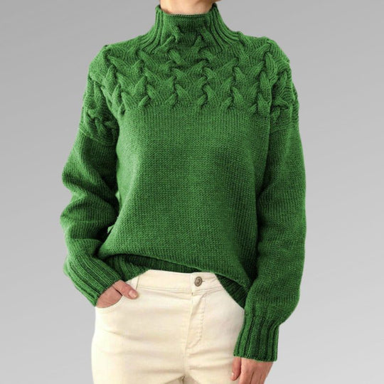 Heidi-Mode | Luxe Kabelstrick Wolle Pullover Für Damen