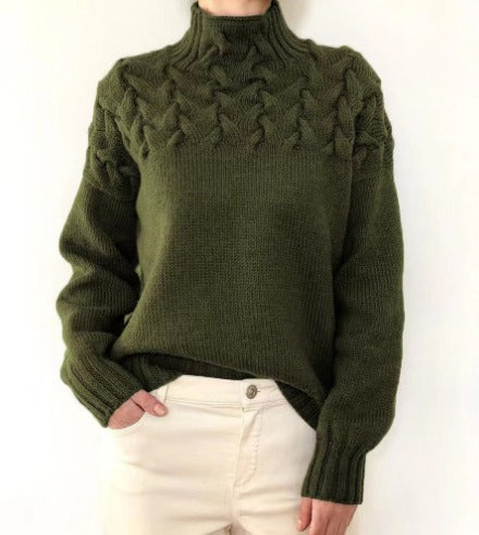 Heidi-Mode | Luxe Kabelstrick Wolle Pullover Für Damen