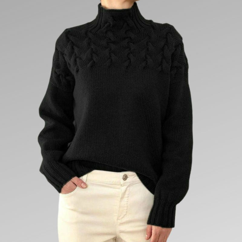 Heidi-Mode | Luxe Kabelstrick Wolle Pullover Für Damen