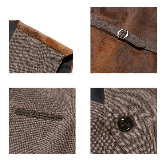 Heidi-Mode | Vintage V-Ausschnitt Revers Weste