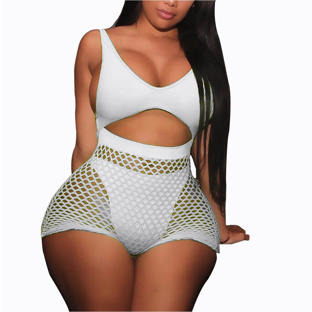 Heidi-Mode | Neon Fischernetz Hochgewicht Tanga Monokini Satzs