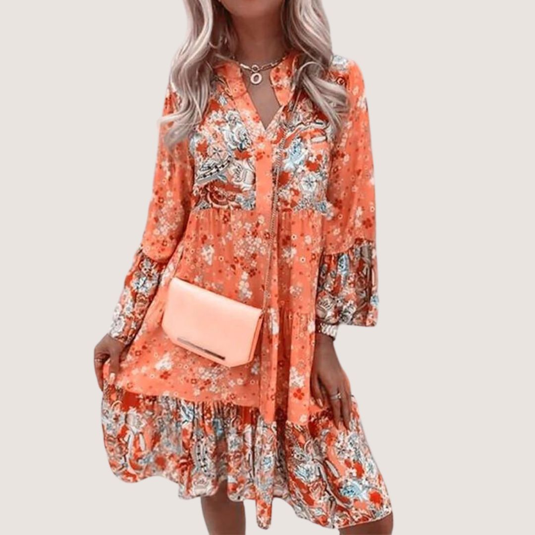 Bries – Bohemian-Midikleid mit Blumendruck