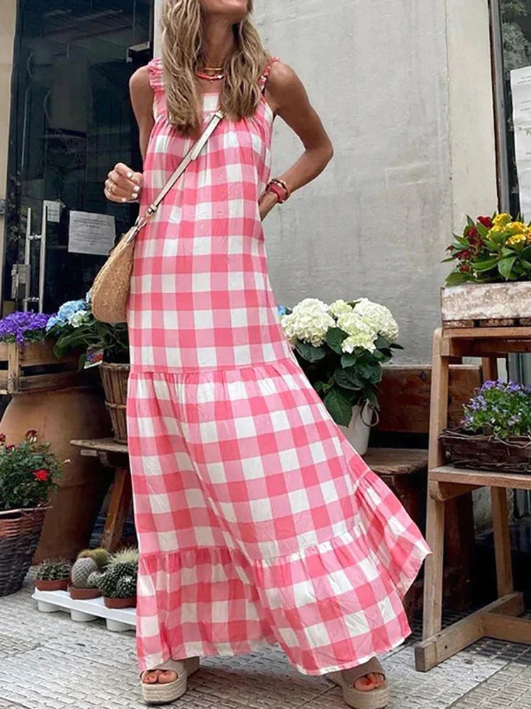 Heidi - Rosa Sommer Boho Kleid