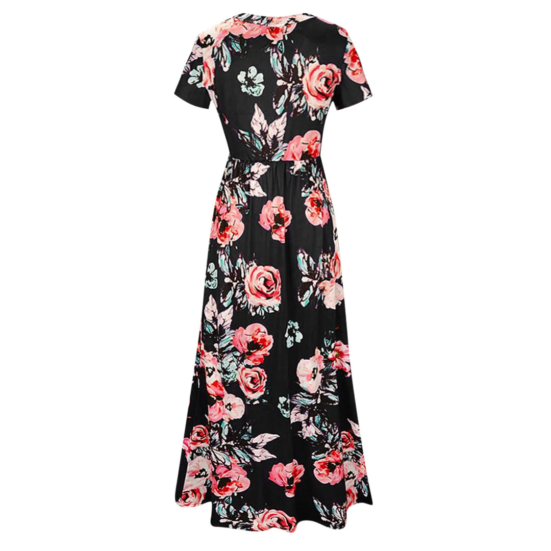 Amy | Bequemes Blumen-Maxikleid