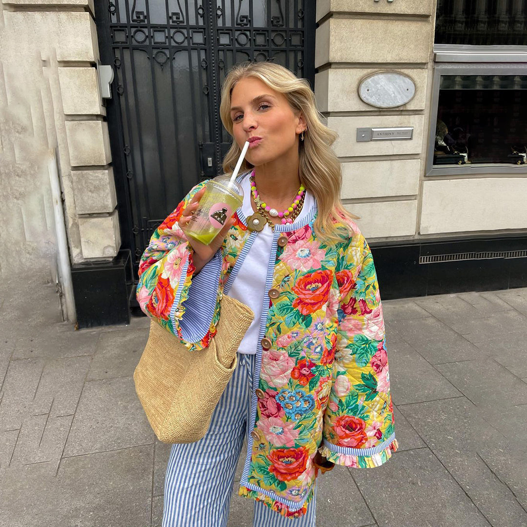 Heidi-Mode | Elegante Bedruckte Steppjacke