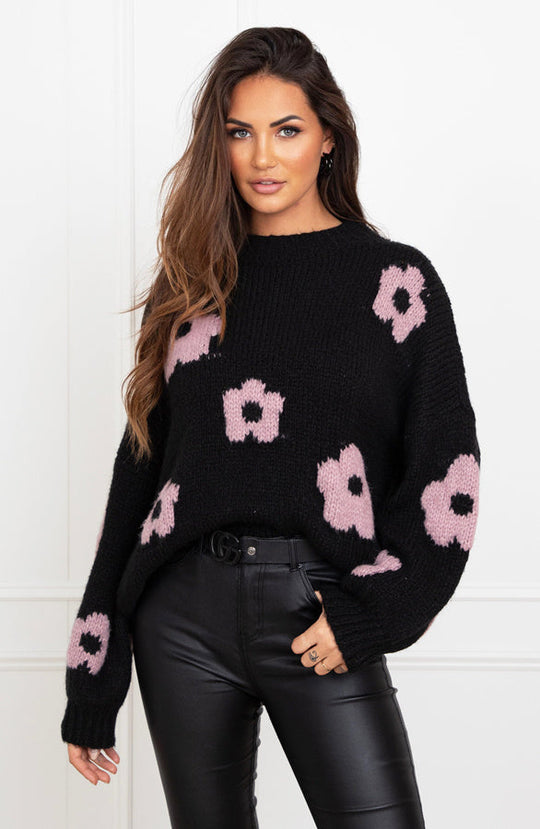 Heidi-Mode | Stijlvolle Trui Met Bloemenpatroon Voor Comfort En Elegantie