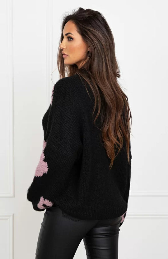 Heidi-Mode | Stijlvolle Trui Met Bloemenpatroon Voor Comfort En Elegantie