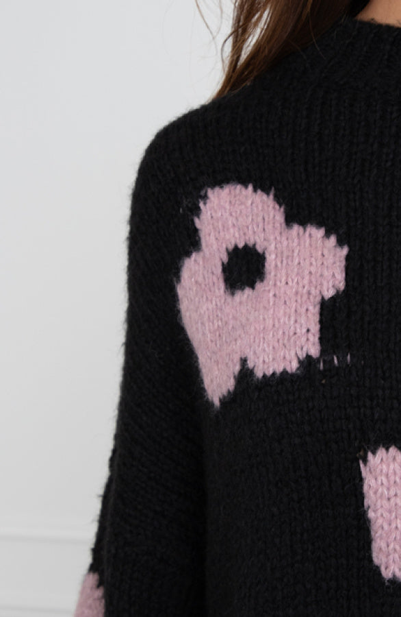 Heidi-Mode | Stijlvolle Trui Met Bloemenpatroon Voor Comfort En Elegantie