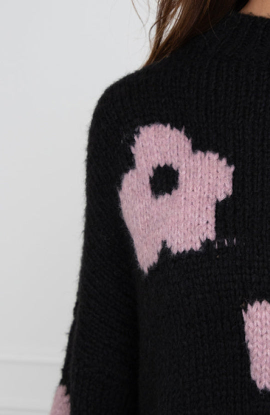 Heidi-Mode | Stijlvolle Trui Met Bloemenpatroon Voor Comfort En Elegantie