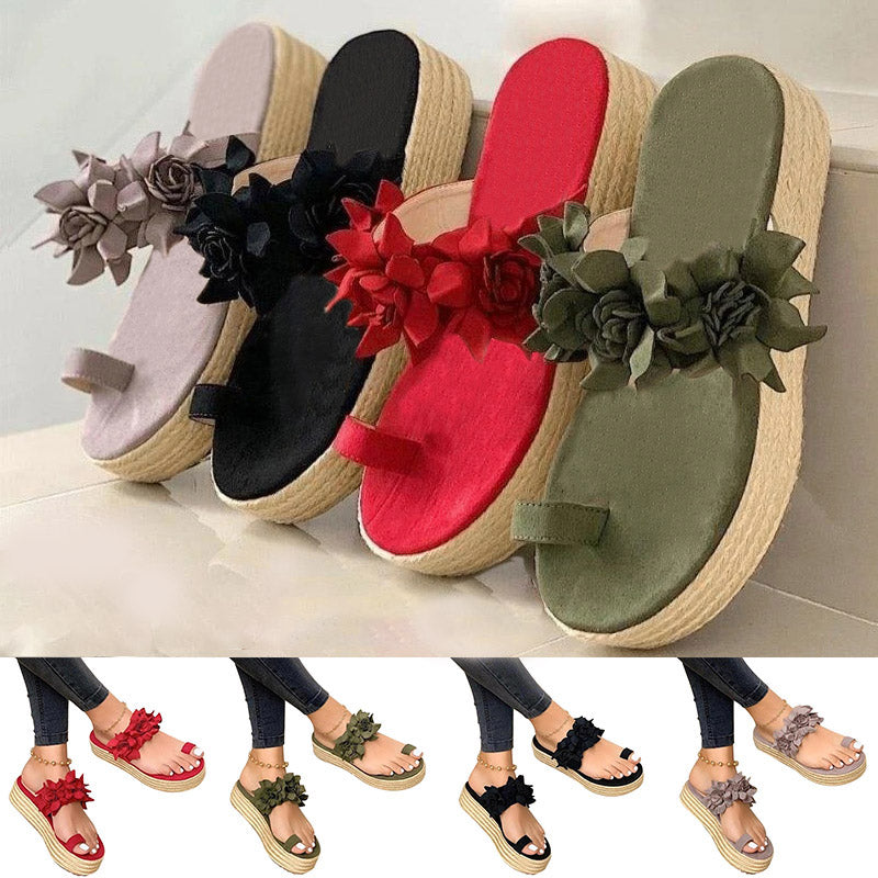 Heidi-Mode | Elegante Damen Sandalen mit Floralem Design und Akzenten