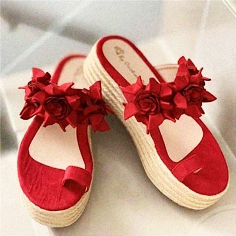 Heidi-Mode | Elegante Damen Sandalen mit Floralem Design und Akzenten
