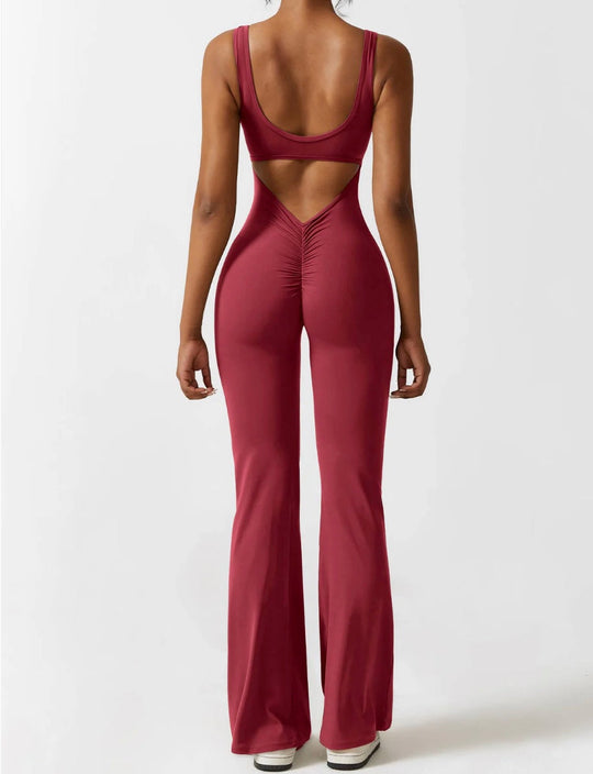 Rückenfreier Scrunch-Jumpsuit