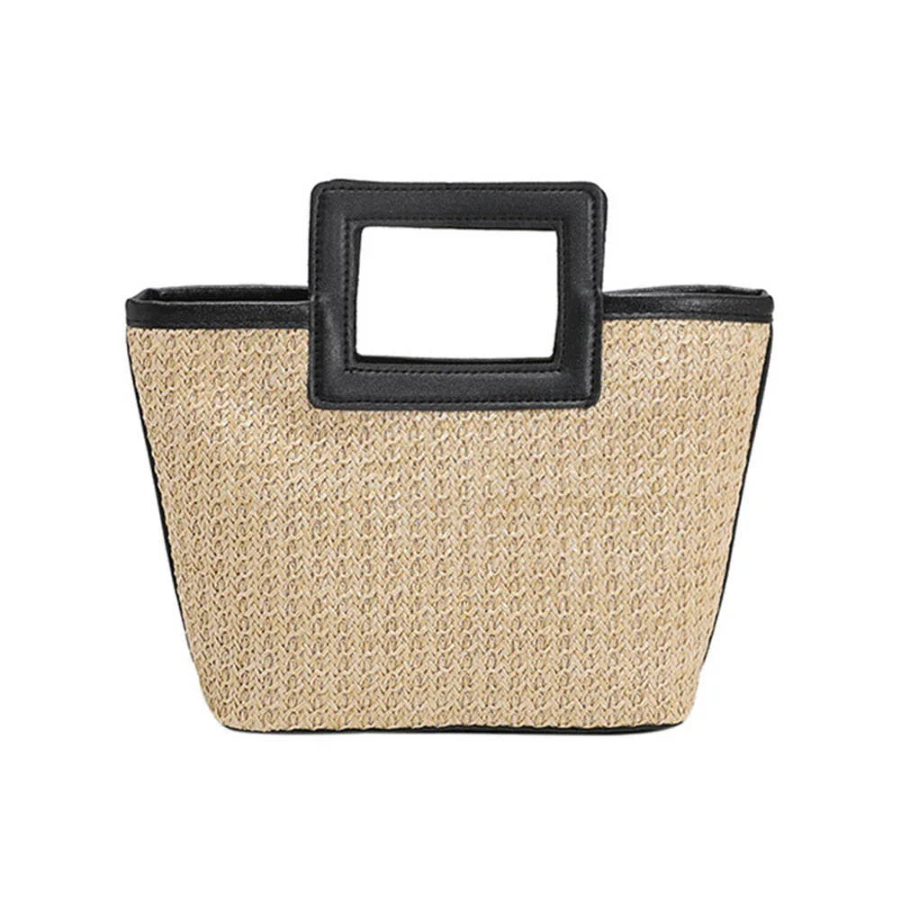 clutch met textuur en opvallend handvat