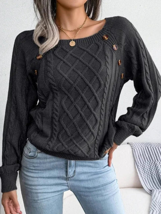 HeidiMode - Vielseitiger Strickpullover Für Damen