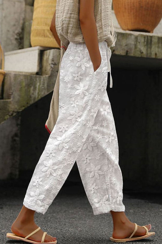 Heidi-Mode | Augenlet Stickerei Overall Karottenhose