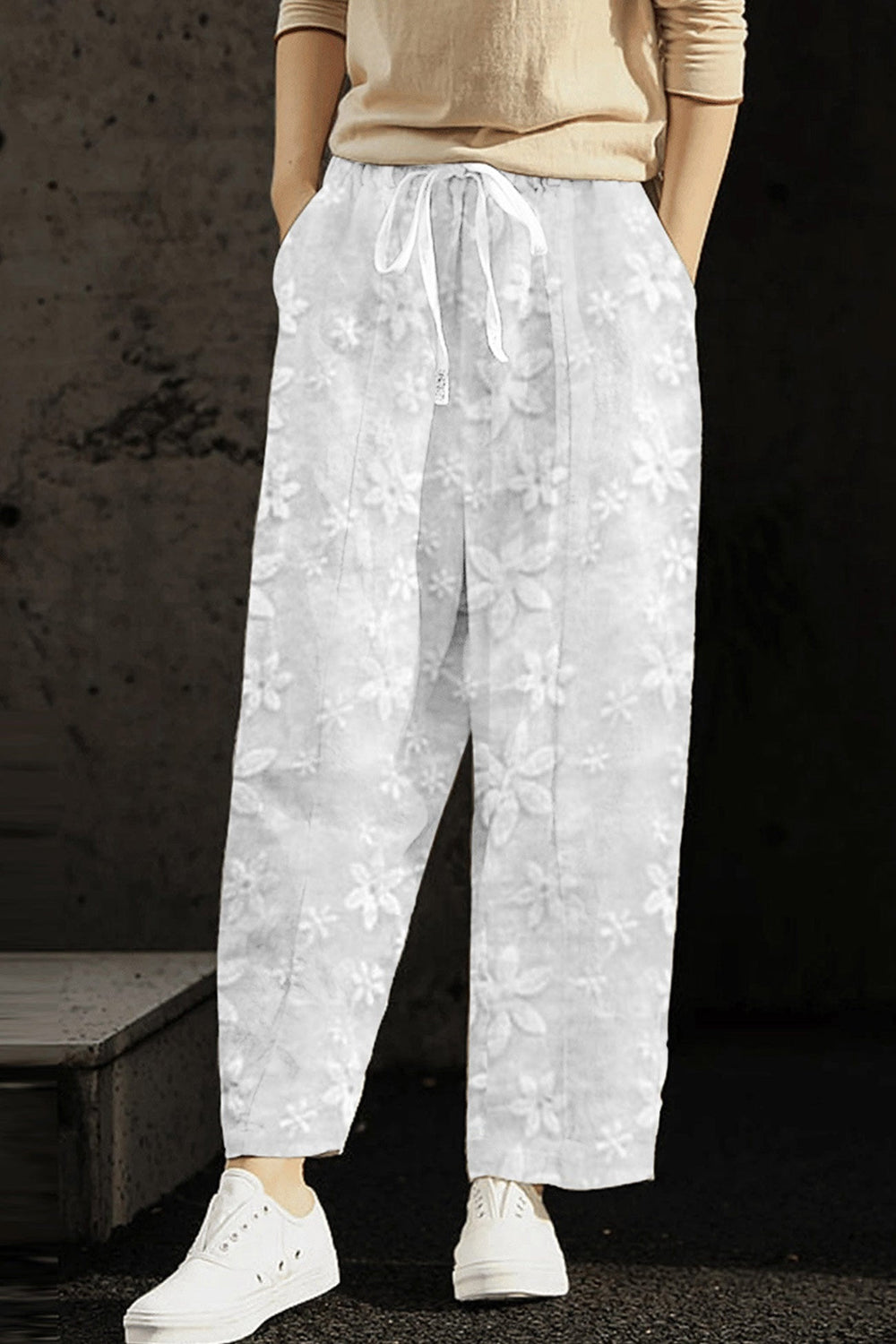 Heidi-Mode | Augenlet Stickerei Overall Karottenhose