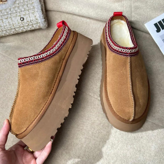 Heidi-Mode | Bequemer Schuh mit Plateau Sohle und Ethnischen Details