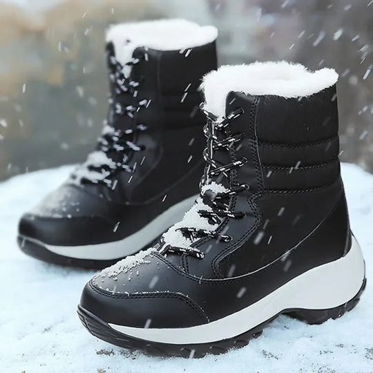 Heidi-Mode | Fellgefütterte Plattform-Schneestiefel für Damen – Gemütliches & Stilvolles Winterfußwerk