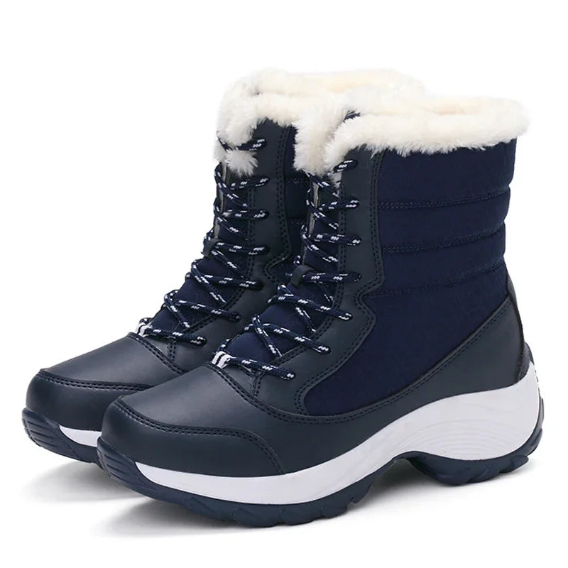 Heidi-Mode | Fellgefütterte Plattform-Schneestiefel für Damen – Gemütliches & Stilvolles Winterfußwerk