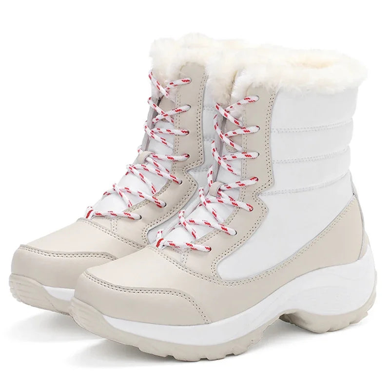 Heidi-Mode | Fellgefütterte Plattform-Schneestiefel für Damen – Gemütliches & Stilvolles Winterfußwerk