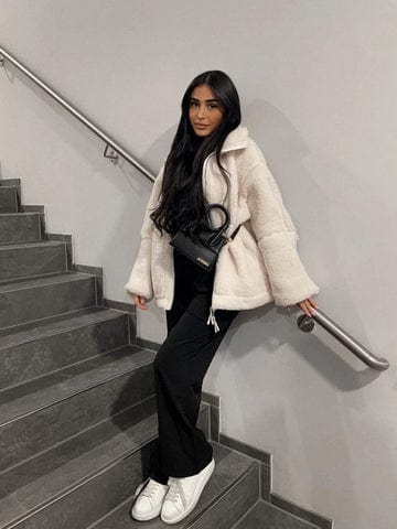 Heidi-Mode | Flauschige Jacke Lässiger Moderner Stil Ideal für den Winter