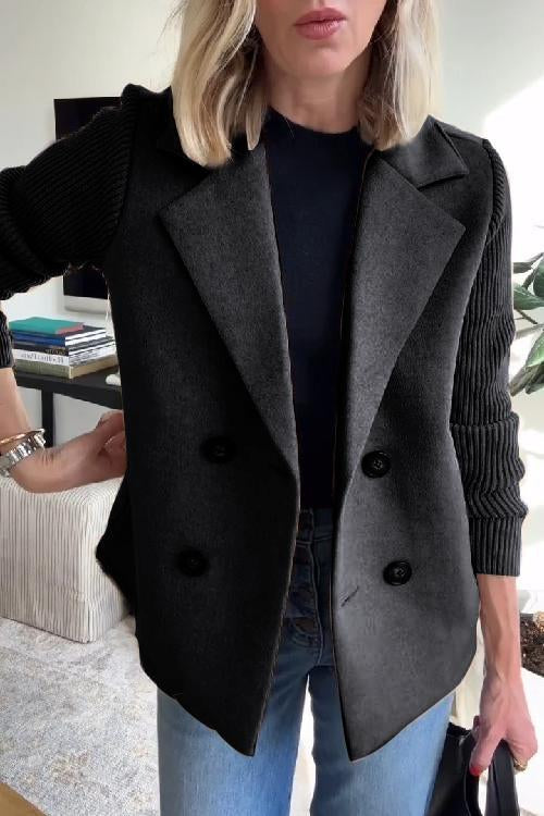 Heidi-Mode | Damen Strickblazer Elegant Leichte Business Jacke
