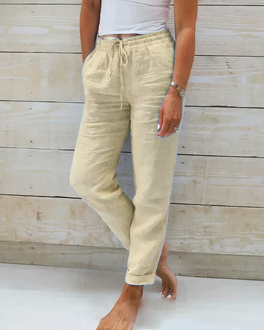 Heidi-Mode | Hochtaillierte Leinenhosen für Damen