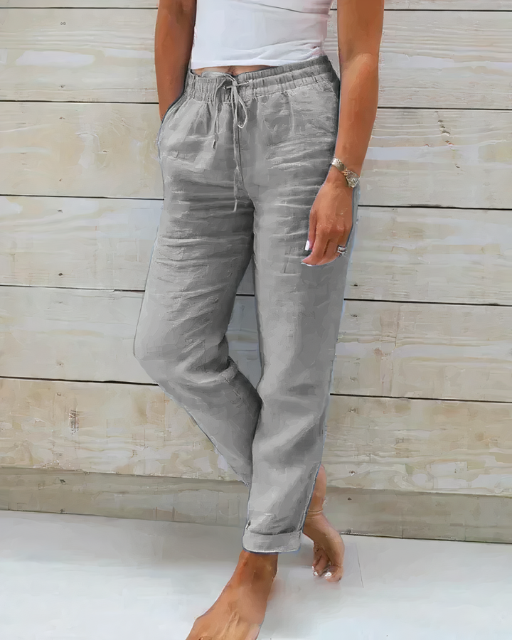 Heidi-Mode | Hochtaillierte Leinenhosen für Damen