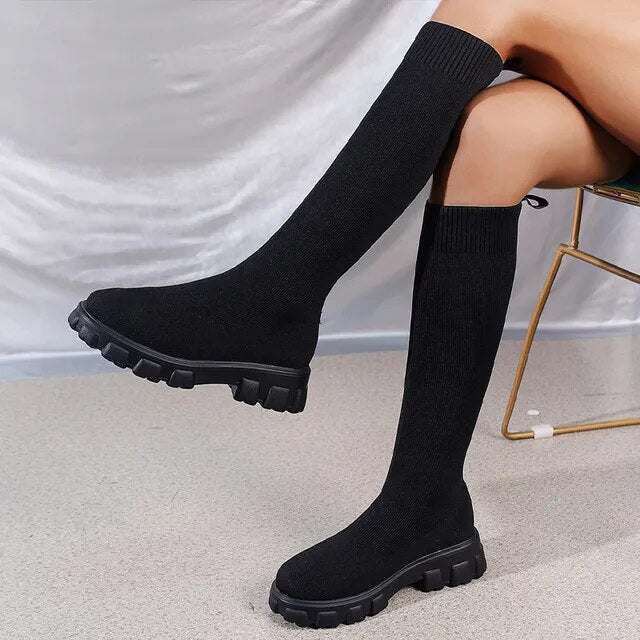 Heidi-Mode | Sockenlederstiefel für Damen