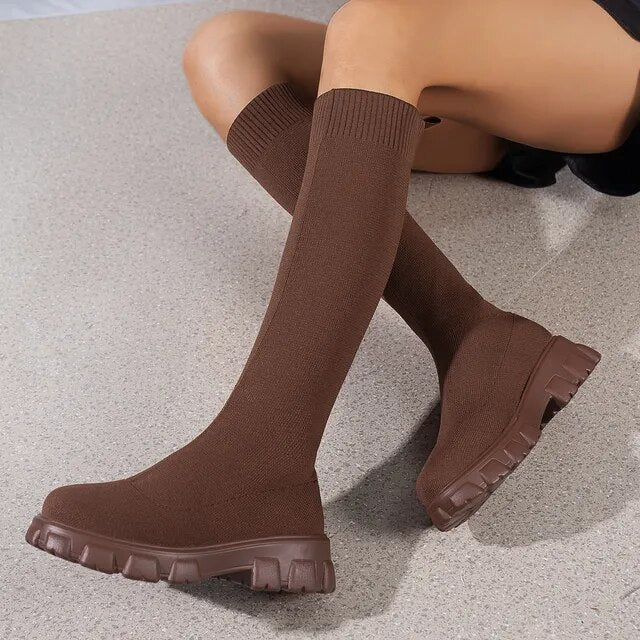 Heidi-Mode | Sockenlederstiefel für Damen