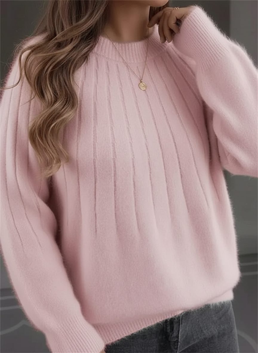 Damen Weicher Rippstrickpullover | Große Größen