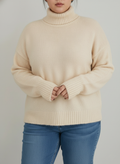 Damen Look Strick Rollkragenpullover | Große Größen