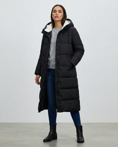 Langer Damen-Daunenmantel | Große Größen