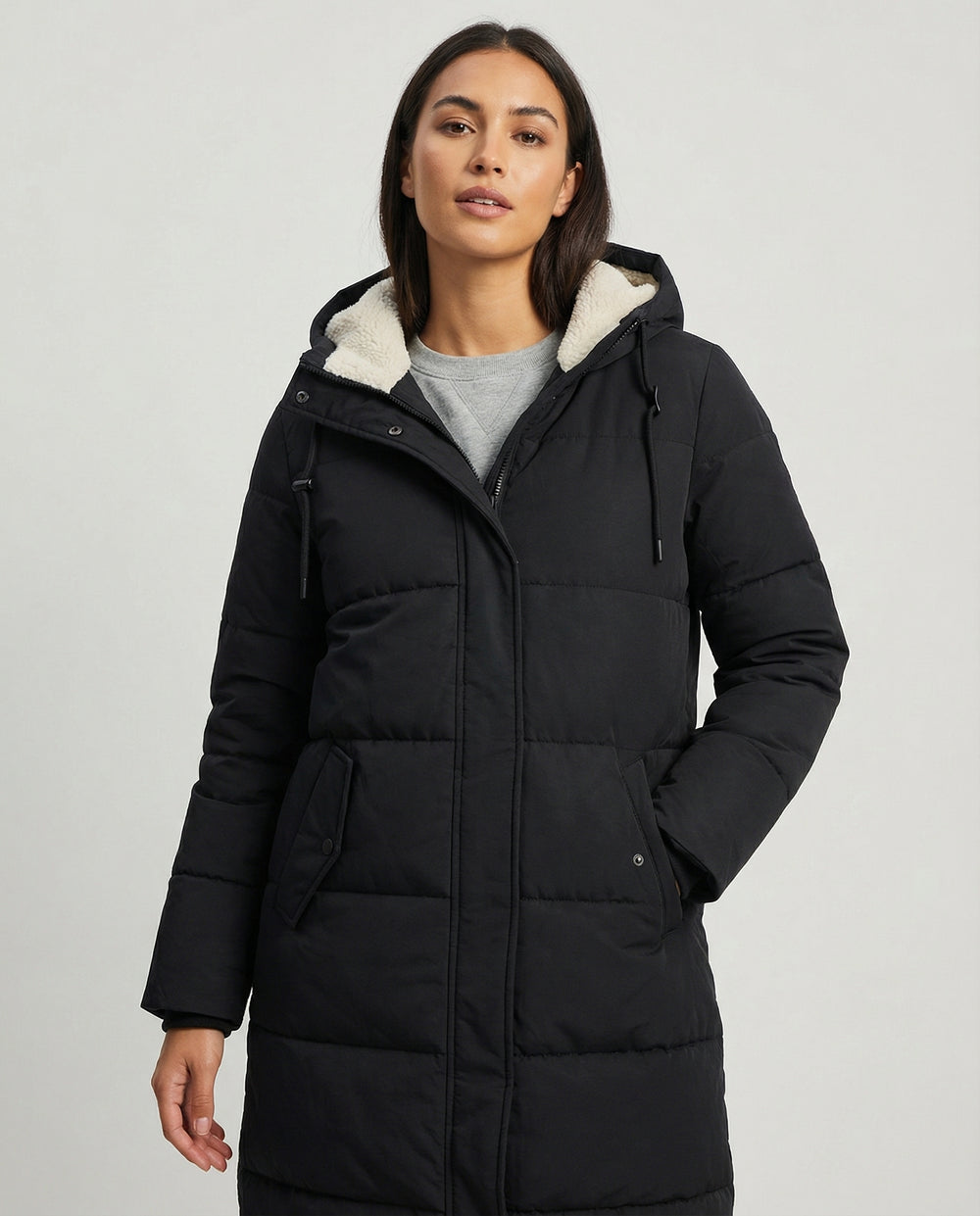 Langer Damen-Daunenmantel | Große Größen