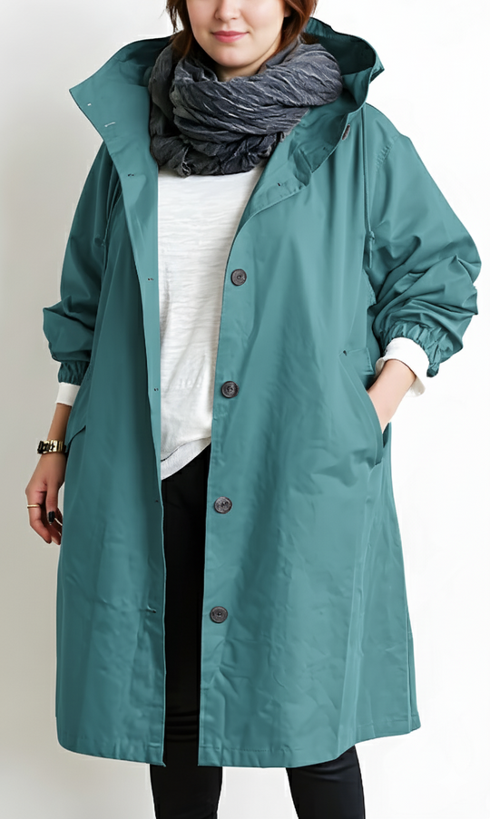 Damen Trenchcoat mit Kapuze | Große Größen