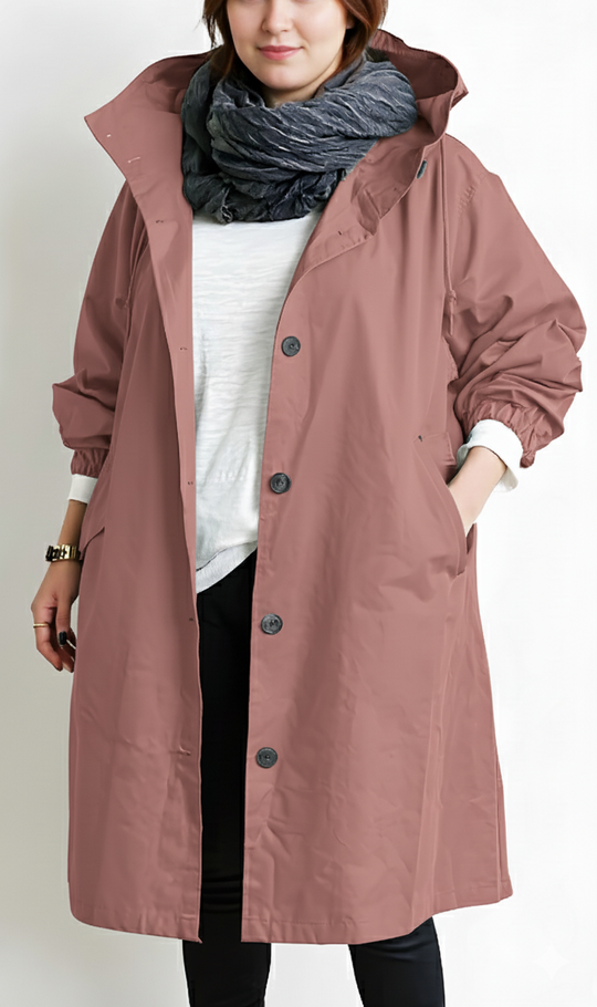 Damen Trenchcoat mit Kapuze | Große Größen
