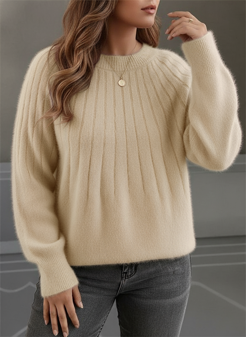 Damen Weicher Rippstrickpullover | Große Größen