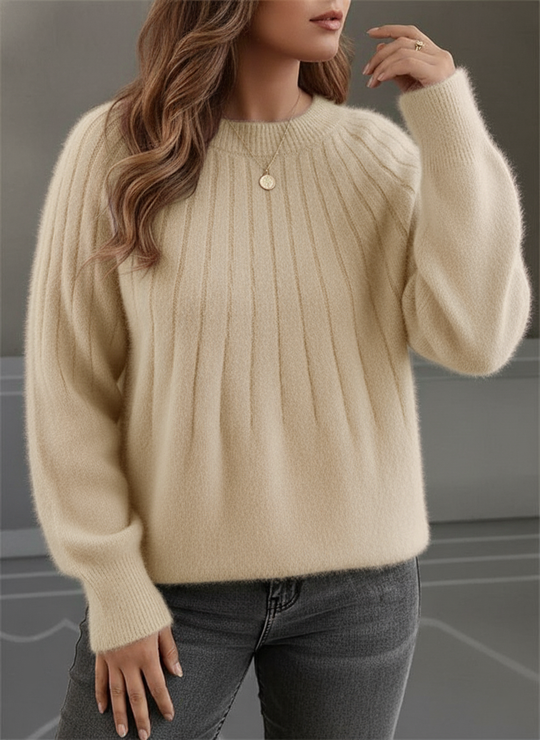 Damen Weicher Rippstrickpullover | Große Größen