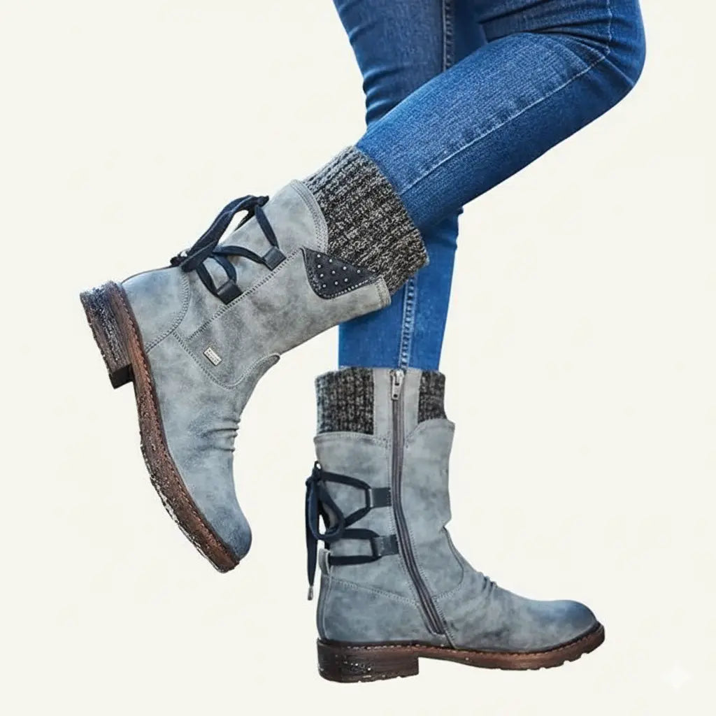 Heidi-Mode | Niedrigabsatz-Winterstiefel für Frauen – Bequemes & Warmes Design